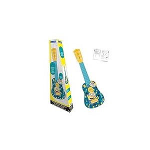 Lexibook, Universal Moi, Moche et M&eacute;chant 3 Minions Ma premi&egrave;re Guitare, 6 Cordes en Nylon, 53 cm, Guide Inclus, Bleu/Noir, K200DESLXB