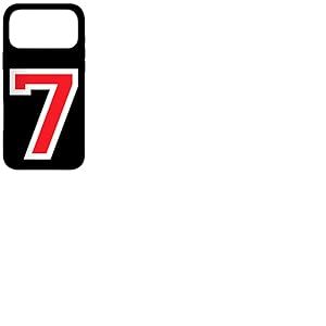 #7 Maillot de Sport Universitaire Num&eacute;ro 7 Rouge 7e Anniversaire Coque pour iPhone 17 Pro Max