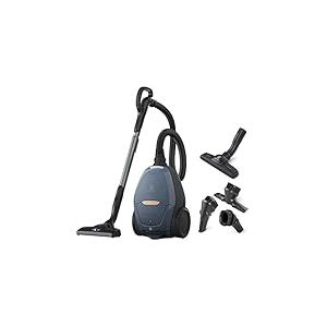 Electrolux Pure D8, Commandes à Distance, Aspirateur Traineau avec Sac, Ultra Silencieux, 57dB, Puissance Automatique Intelligente, Poignée avec Commandes et Affichage LED, PD82-8DB, Bleu Denim