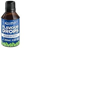 IronMaxx Flavour Drops &ndash; Myrtille 50ml | Ar&ocirc;me alimentaire liquide z&eacute;ro sucre & z&eacute;ro calorie | Ar&ocirc;mes v&eacute;g&eacute;taliens pour sucrer aliments, yaourt, caf&eacute; & desserts