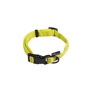 JACK AND VANILLA, Collier pour Chien, Mod&egrave;le Comfort Tube Nylon, Couleur Jaune, Taille 20 mm x 31-47 cm