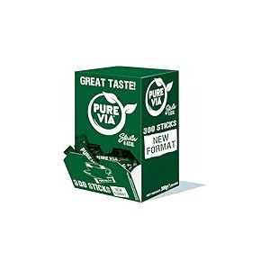 Pure Via - Stevia - Sticks - Z&eacute;ro calorie, Z&eacute;ro Sucre 300 sticks - Alternative d'Origine Naturelle au Sucre | 300g