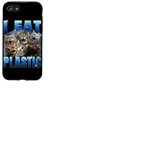 I Eat Plastic | Funny Cat Meme | DIY Coque pour iPhone SE (2020) / 7 / 8