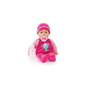 Bayer Design Poupon Bébé Sweet Baby 38cm avec biberon et Une tétine, Corps Souple, Yeux Endormis, éléphant 93824CA