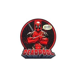 Marvel Deadpool Quote Metal Sign - Let's Do This Crazy Bad Thing Sign for Man Cave, Teen Bedroom or Movie Room