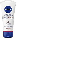 NIVEA Crème mains 3 en 1 Repair Peaux Très Sèches & Rugueuses (1 x 75 ml), soin mains hydratant formule riche et non grasse, crème hydratante réparatrice au Dexpanthenol