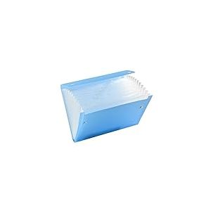 Arpan Porte-documents A4 avec 13 poches à soufflet Bleu