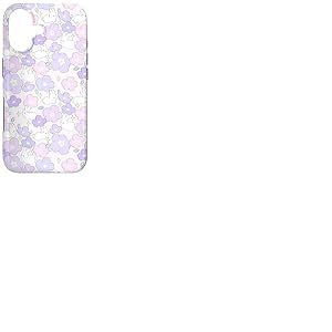 Motif Floral Rose et Lapin Mignon Violet pour Fille et Femme Coque pour iPhone 17