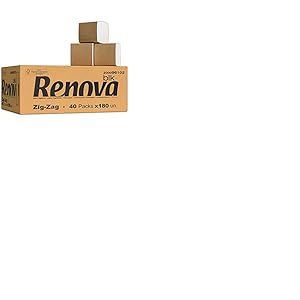 Renova Papier toilette Zig-Zag BLK - 7200 feuilles individuelles