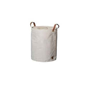 LOVE IT STORE IT - Premium - Panier Rangement Pliable en Lin Beige, Poign&eacute;es Cuir Textile, Polyvalent, Panier &agrave; Linge, Bo&icirc;te de Rangement Tissu, 40x40x45cm