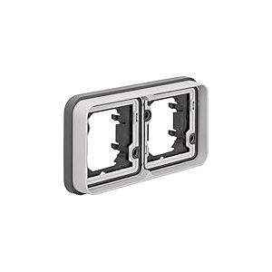 Berker Cadre 2 Prises Horizontal 13293505 - Gris Clair - W.1-4011334405122