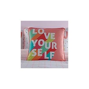 Appletree Kids - Love Yourself - 100% Cotton Filled Cushion - 43 x 43cm in Coral