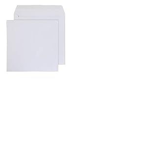 Blake Everyday | enveloppe (16.5 x 16.5cm) | 500 unités | 100 GSM | enveloppes blanches gommées | certifié PEFC et écologique | enveloppe mariage | enveloppes carrées | Modèle 0165SQ