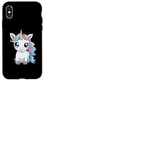 Coque pour iPhone X/XS Licorne fille licorne mignonne enfants licornes créatures mythiques