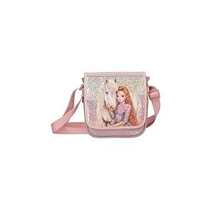 Depesche 13295 TOPModel Viva Violet - Petit Sac à bandoulière en Violet, avec Motif de Mannequin, Cheval et Paillettes, Sac avec bandoulière réglable