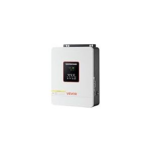 VEVOR Onduleur Hybride 3000 W Onduleur Solaire Hybride 24 V CC &agrave; 230 V CA Compatible Batterie Plomb-Acide Lithium pour Syst&egrave;mes Hors R&eacute;seau, Onde Sinuso&iuml;dale Pure Contr&ocirc;leur Charge MPPT 80 A Int&eacute;gr&eacute;