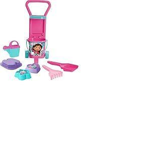 Wader 82170 - Gabbys Dollhouse Caddy avec Seau de 2 litres, arrosoir, Pelle, r&acirc;teau, Tamis et Deux moules &agrave; Sable, id&eacute;al comme Cadeau pour Les Jeux cr&eacute;atifs