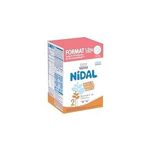 Nestl&eacute; Nidal 2 Lait b&eacute;b&eacute; 2&egrave;me &acirc;ge en poudre de 6 &agrave; 12 mois - Bag in Box de 2 sachets de 600g
