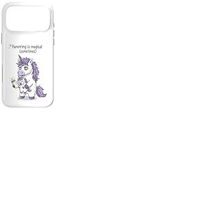 &Ecirc;tre Parent est Parfois Magique &ndash; Licorne fatigu&eacute;e Coque pour iPhone 17 Pro Max