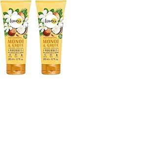 LOVEA - Apr&egrave;s-Shampooing - Mono&iuml; & Karit&eacute; - Nourrit, R&eacute;pare & D&eacute;m&ecirc;le - Cheveux Secs Et Abim&eacute;s - 96% D'Origine Naturelle - Sans Silicone - Vegan - Fabriqu&eacute; En France - 200 ml (Lot de 2)