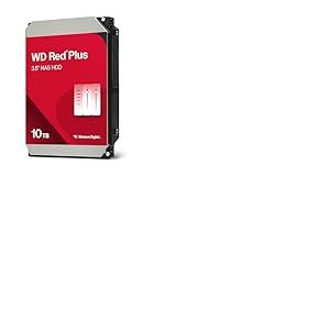 WD Red Plus 10TB NAS 3.5" Internal Hard Drive - 7200 RPM, SATA 6Gb/s, CMR, 512MB Cache