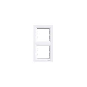 Asfora – Cadre vertical avec 2 cadres Schneider Electric, Blanc