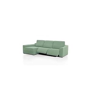 FAVERTI® Housse de méridienne Super élastique avec accoudoir Long Gauche (Vue de Face) Deux Pieds | Modèle NOVELE | Turquoise | Protecteur de qualité en Tissu Jacquard Toucher Coton