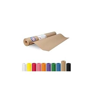 IDL Packaging Rouleau de papier kraft marron 61 cm x 54,9 m - Papier d'emballage recycl&eacute; pour d&eacute;m&eacute;nagement et projets artistiques - 1 rouleau de 13,6 kg