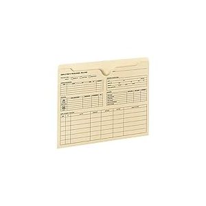 Smead Lot de 20 chemises pour dossiers d'employé, languette droite renforcée, plat, sans extension, format lettre, manille, 77100