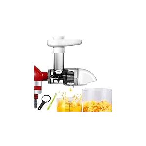 Accessoire pour Extracteur de jus pour KitchenAid Artisan - accessoire de extracteur jus pour kitchenaid - Presse-agrumes &agrave; froid sans BPA pour fruits et l&eacute;gumes - Accessoires uniquement,Blanc