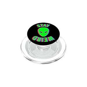 Hipster Alien Head - Cute Trendy Stay Weird UFO PopSockets PopGrip pour MagSafe