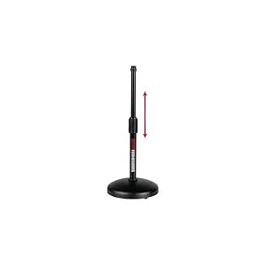 Gator Frameworks Support de microphone de bureau avec base ronde lestée et hauteur réglable (GFW-MIC-0501)