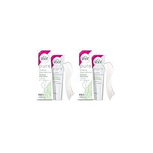 VEET PURE - Cr&egrave;me D&eacute;pilatoire Corps & Jambes - Peaux S&egrave;ches - Sans Odeur d'Amoniaque - 200ml (Lot de 2)
