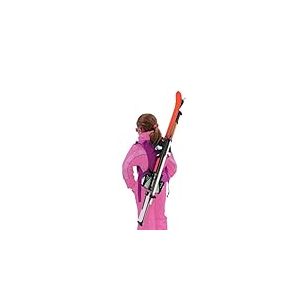 Wantalis SkiBack Enfant - Porte Ski pour Enfant - Rose
