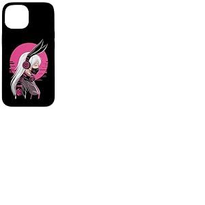 Cyberpunk Girl avec Masque Sci-FI Anime Manga Oreilles De Coque pour iPhone 15