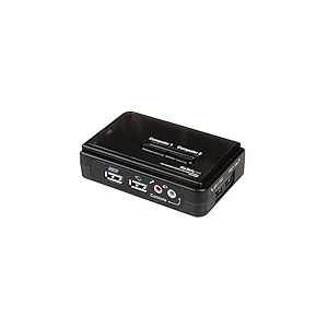 StarTech.com SV211KUSB Kit commutateur KVM USB 2 ports avec audio et c&acirc;bles Noir