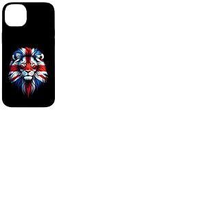 Drapeau Union Jack Tête de Lion Union Jack Coque pour iPhone 14 Plus