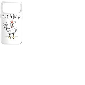 F-caw-f Poulet Rigolo Costume De Carnaval Poulet Coque pour iPhone 17 Pro Max