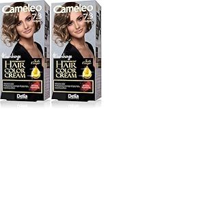 Delia Cameleo Cr&egrave;me colorante permanente avec om&eacute;ga Plus Noisette 7,3 (Lot de 2)