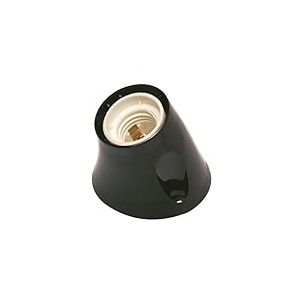 POLY POOL - PP0485.2X Douille Murale E27 - Douille Base Inclin&eacute;e - Douille E27 avec Bornes &agrave; Ressort et Contacts en Laiton - Douille en Plastique Made in Italy