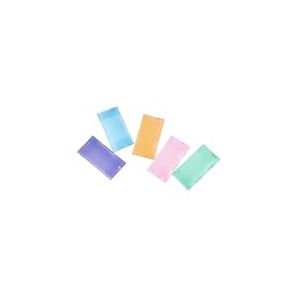 Viquel - Lot de 20 mini pochettes en plastique 12x23,5cm - Chemise 3 rabats format chèque Propysoft - Coloris pastels assortis