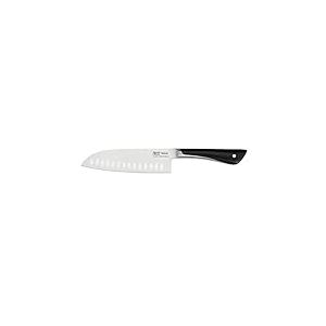 Jamie Oliver by Tefal K26715 Couteau Santoku 16,5 cm, haute performance de coupe, design incomparable, lames solides et durables, acier inoxydable, noir