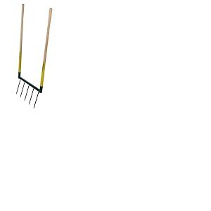 Leborgne, Biogrif Grelinette 5 Dents Soudées Naturovert, Outil de Jardinage en Acier Trempé et Bois, Modèle 320321, Longueur 40 cm, Idéal pour le Travail du Sol et le Jardinage Écologique