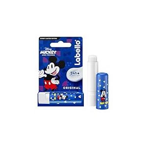 LABELLO Mickey Mouse édition limitée Disney (1 x 5,5 ml), Stick à lèvres hydratant pour enfants, Baume à lèvres nourrissant hydratation longue durée