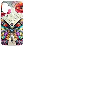 Motif Papillon en Verre teint&eacute; Coquelicot Coque pour iPhone 16