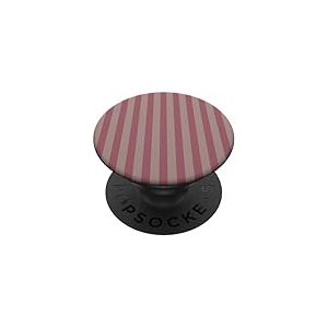 Elegant Mauve & Dusty Grey Stripes Vertical Lines PopSockets PopGrip Adh&eacute;sif