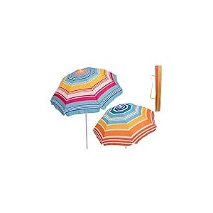 Teorema Parasol de plage en polyester, inclinable, diam&egrave;tre 180 cm, tube 28/32 mm, hauteur 195 cm, avec sac de transport en nylon