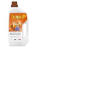 TERRA Nettoyant Dégraissant Spécial Sols Délicats | Au savon Noir D'huile de Lin | 99% d'ingrédients d'origine naturelle et certifié Ecocert Ecodétergent | Fabriqué en France | 900 mL