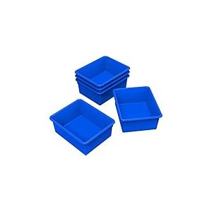 Storex Lot de 5 Plateaux de Rangement, Format Lettre, 25,4 x 33 x 12,7 cm, Bleu, 62524U05C