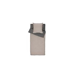 Caradou Parure de Lit Enfant Microfibre Lavée, 4 Pièces Couette Incluse, 90 x 190 cm, Taupe-Gris Anthracite